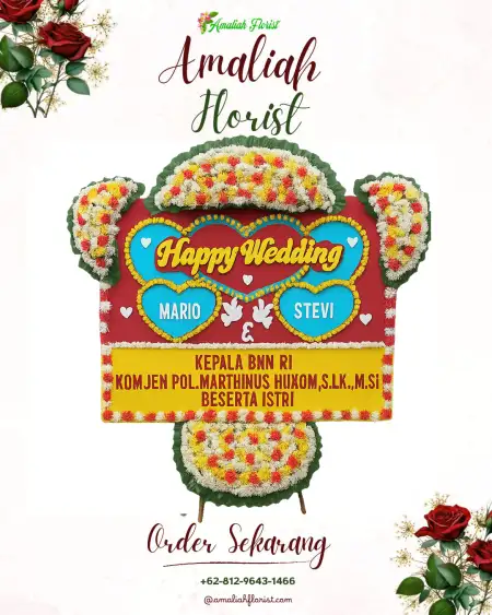Papan Bunga Pernikahan Pasir Jambu
